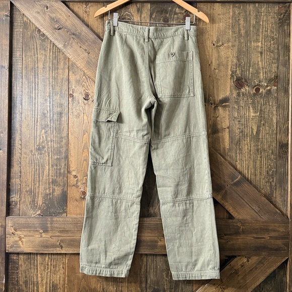 REFORMATION Bailey Utility Pants In Army Green - Picture 7 of 14